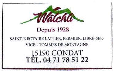 Wàlchü – Saint-Nectaire fermier, Condat