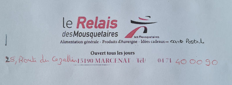 Le Relais des Mousquetaires, Marcenat